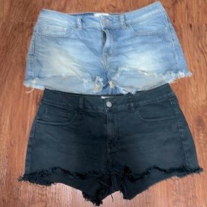 2 pairs of PINK jean shorts